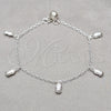 Sterling Silver Charm Bracelet, Grape Design, Polished, Silver Finish, 03.409.0108.08 (01 MM Thickness, 8 Inches Length)