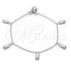 Sterling Silver Charm Bracelet, Grape Design, Polished, Silver Finish, 03.409.0108.08 (01 MM Thickness, 8 Inches Length)