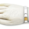 Stainless Steel Solid Bracelet, Polished, Two Tone, 03.114.0242.2.08 (12 MM Thickness, 9 Inches Length)