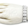 Stainless Steel Solid Bracelet, Polished, Steel Finish, 03.114.0305.09 (14 MM Thickness, 9 Inches Length)