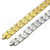 Stainless Steel Solid Bracelet, Polished, Steel Finish, 03.114.0305.09 (14 MM Thickness, 9 Inches Length)