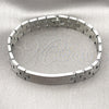 Stainless Steel Solid Bracelet, Polished, Steel Finish, 03.114.0343.1.09 (13 MM Thickness, 9 Inches Length)
