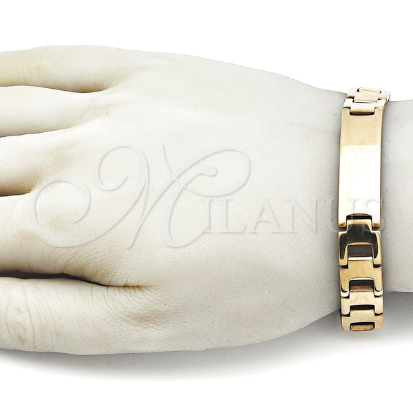 Stainless Steel Bracelet — Solid Bracelet Polished 03. 12 MM Thickness 8 — alternate product view — SKU 157990 | Acero Inoxidable brazalete — sólido Bracelet pulido 03. 12 MM Thickness 8 — SKU 157990