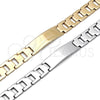 Stainless Steel Solid Bracelet, Polished, Steel Finish, 03.114.0394.1.08 (12 MM Thickness, 8 Inches Length)