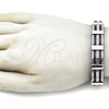 Stainless Steel Solid Bracelet, Polished, Steel Finish, 03.114.0395.09 (13 MM Thickness, 9 Inches Length)