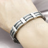 Stainless Steel Solid Bracelet, Polished, Steel Finish, 03.114.0395.09 (13 MM Thickness, 9 Inches Length)