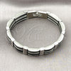 Stainless Steel Solid Bracelet, Polished, Steel Finish, 03.114.0395.09 (13 MM Thickness, 9 Inches Length)