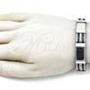 Stainless Steel Solid Bracelet, Polished, Steel Finish, 03.114.0396.09 (13 MM Thickness, 9 Inches Length)