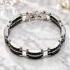 Stainless Steel Solid Bracelet, Polished, Steel Finish, 03.114.0398.08 (15 MM Thickness, 8 Inches Length)