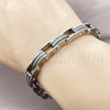 Stainless Steel Solid Bracelet, Polished, Steel Finish, 03.114.0399.09 (10 MM Thickness, 9 Inches Length)