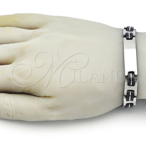 Stainless Steel Bracelet — Solid Bracelet Polished 03. 10 MM Thickness 9 — alternate product view — SKU 158002 | Acero Inoxidable brazalete — sólido Bracelet pulido 03. 10 MM Thickness 9 — SKU 158002