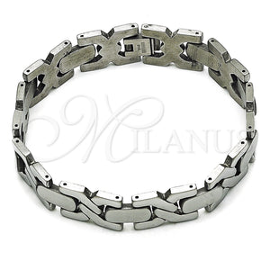 Stainless Steel Bracelet — Solid Bracelet Hugs and Kisses Design Polished 03. — main product view — SKU 158003 | Acero Inoxidable brazalete — sólido Bracelet Hugs and Kisses diseño pulido 03. — SKU 158003