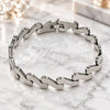 Stainless Steel Solid Bracelet, Polished, Steel Finish, 03.114.0406.09 (14 MM Thickness, 9 Inches Length)