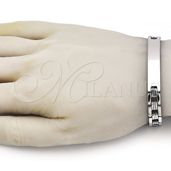 Stainless Steel Bracelet — Solid Bracelet Polished 03. 09 MM Thickness 8 — alternate product view — SKU 158005 | Acero Inoxidable brazalete — sólido Bracelet pulido 03. 09 MM Thickness 8 — SKU 158005