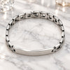 Stainless Steel Solid Bracelet, Polished, Steel Finish, 03.114.0407.08 (09 MM Thickness, 8 Inches Length)