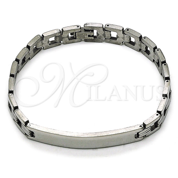 Stainless Steel Bracelet — Solid Bracelet Polished 03. 09 MM Thickness 8 — main product view — SKU 158005 | Acero Inoxidable brazalete — sólido Bracelet pulido 03. 09 MM Thickness 8 — SKU 158005