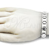 Stainless Steel Solid Bracelet, Polished, Steel Finish, 03.114.0408.08 (12 MM Thickness, 9 Inches Length)