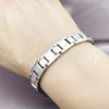 Stainless Steel Solid Bracelet, Polished, Steel Finish, 03.114.0408.08 (12 MM Thickness, 9 Inches Length)