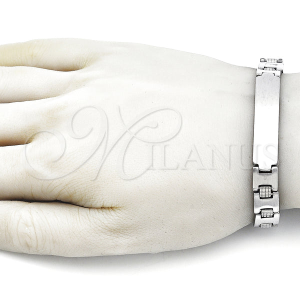 Stainless Steel Bracelet — Solid Bracelet Polished 03. 10 MM Thickness 8 — alternate product view — SKU 158007 | Acero Inoxidable brazalete — sólido Bracelet pulido 03. 10 MM Thickness 8 — SKU 158007