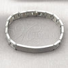 Stainless Steel Solid Bracelet, Polished, Steel Finish, 03.114.0409.08 (10 MM Thickness, 8 Inches Length)