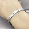 Stainless Steel Solid Bracelet, Polished, Steel Finish, 03.114.0410.08 (09 MM Thickness, 9 Inches Length)