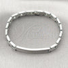 Stainless Steel Solid Bracelet, Polished, Steel Finish, 03.114.0413.08 (08 MM Thickness, 8 Inches Length)