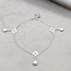 Sterling Silver Charm Bracelet, Shell Design, Polished, Silver Finish, 03.409.0111.08 (01 MM Thickness, 8 Inches Length)