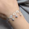 Sterling Silver Bracelet — Charm Bracelet Shell and Heart Design Polished 03. — alternate product view — SKU 158023 | Plata 925 brazalete — Charm Bracelet Shell and corazón diseño pulido 03. — SKU 158023