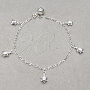 Sterling Silver Bracelet — Charm Bracelet Turtle Design Polished 03. 01 MM — main product view — SKU 158026 | Plata 925 brazalete — Charm Bracelet Turtle diseño pulido 03. 01 MM — SKU 158026