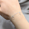 Sterling Silver Bracelet — Charm Bracelet Heart Design Polished 03. 01 MM — alternate product view — SKU 158042 | Plata 925 brazalete — Charm Bracelet corazón diseño pulido 03. 01 MM — SKU 158042