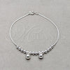 Sterling Silver Fancy Bracelet, Ball Design, Polished, Silver Finish, 03.409.0141.07 (01 MM Thickness, 7 Inches Length)