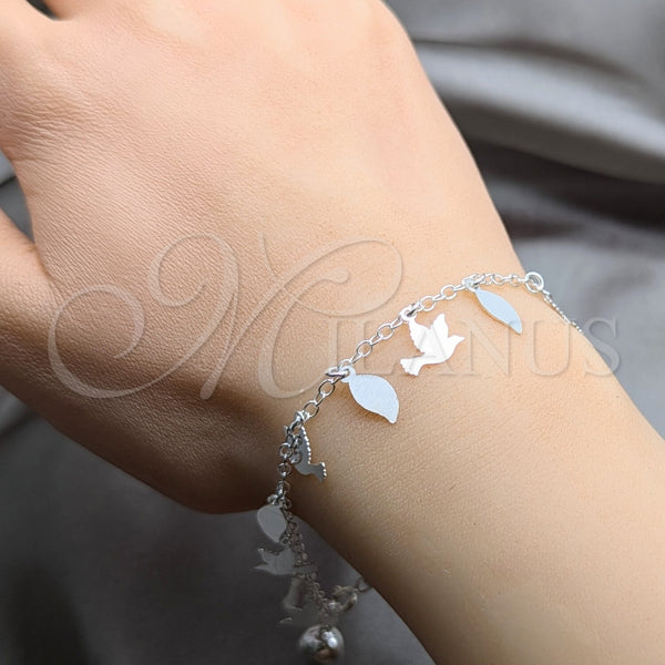 Sterling Silver Bracelet — Fancy Bracelet Bird Design Polished 03. 01 MM — alternate product view — SKU 158046 | Plata 925 brazalete — elegante Bracelet Bird diseño pulido 03. 01 MM — SKU 158046