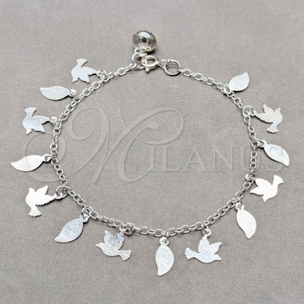 Sterling Silver Bracelet — Fancy Bracelet Bird Design Polished 03. 01 MM — main product view — SKU 158046 | Plata 925 brazalete — elegante Bracelet Bird diseño pulido 03. 01 MM — SKU 158046