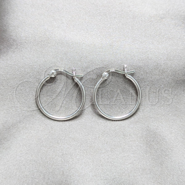 Sterling Silver Hoop Earrings — Small Hoop Polished 02. — main product view — SKU 158061 | Plata 925 aretes de aro — aro pequeño pulido 02. — SKU 158061