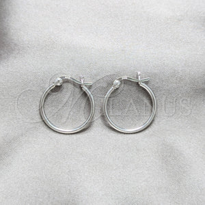Sterling Silver Hoop Earrings — Small Hoop Polished 02. — main product view — SKU 158061 | Plata 925 aretes de aro — aro pequeño pulido 02. — SKU 158061