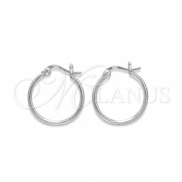 Sterling Silver Hoop Earrings — Small Hoop Polished 02. — main product view — SKU 158061 | Plata 925 aretes de aro — aro pequeño pulido 02. — SKU 158061