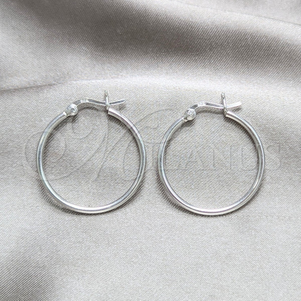 Sterling Silver Hoop Earrings — Small Hoop Polished 02. — main product view — SKU 158062 | Plata 925 aretes de aro — aro pequeño pulido 02. — SKU 158062