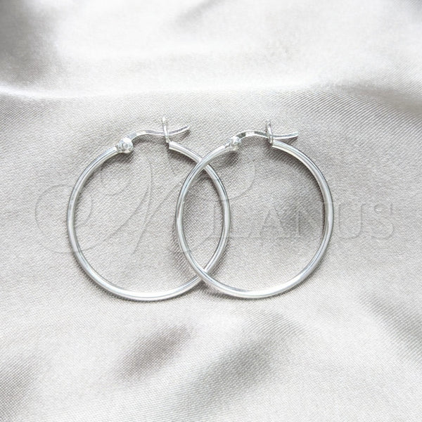 Sterling Silver Hoop Earrings — Small Hoop Polished 02. — main product view — SKU 158063 | Plata 925 aretes de aro — aro pequeño pulido 02. — SKU 158063
