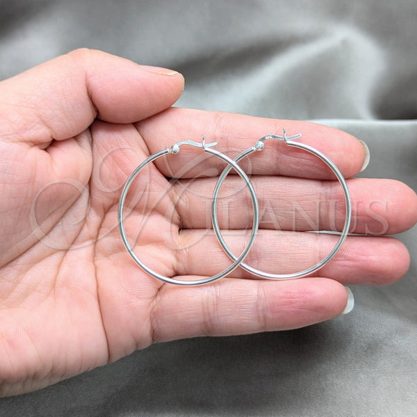 Sterling Silver Hoop Earrings — Small Hoop Polished 02. — main product view — SKU 158064 | Plata 925 aretes de aro — aro pequeño pulido 02. — SKU 158064