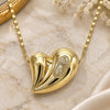 Oro Laminado Fancy Necklace, Gold Filled Style Heart and Guadalupe Design, Polished, Golden Finish, 04.253.0022.18 (02 MM Thickness, 18 Inches Length)