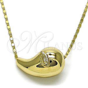 Gold Filled Necklace — Fancy Necklace Teardrop and Guadalupe Design Polished 04. — main product view — SKU 158068 | Oro Laminado collar — elegante Necklace Teardrop and Guadalupe diseño pulido 04. — SKU 158068