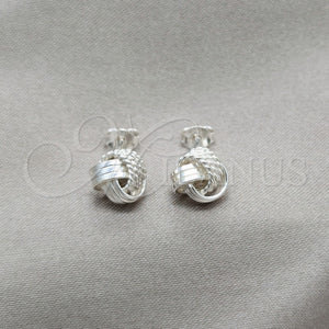 Sterling Silver Ring — Stud Earring Love Knot Design Polished 02. — main product view — SKU 158131 | Plata 925 anillo — Stud Earring Love Knot diseño pulido 02. — SKU 158131