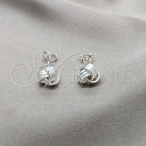 Sterling Silver Ring — Stud Earring Love Knot Design Polished 02. — main product view — SKU 158132 | Plata 925 anillo — Stud Earring Love Knot diseño pulido 02. — SKU 158132