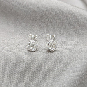 Sterling Silver Ring — Stud Earring Flower Design Polished 02. — main product view — SKU 158134 | Plata 925 anillo — Stud Earring flor diseño pulido 02. — SKU 158134