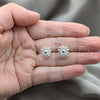 Sterling Silver Stud Earring, Flower Design, Polished, Silver Finish, 02.409.0028 for wholesale, additional product view 3