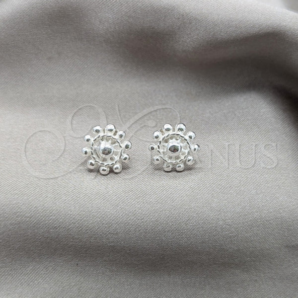 Sterling Silver Ring — Stud Earring Flower Design Polished 02. — alternate product view — SKU 158135 | Plata 925 anillo — Stud Earring flor diseño pulido 02. — SKU 158135