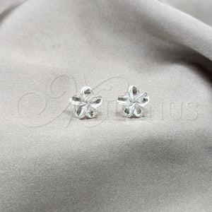 Sterling Silver Ring — Stud Earring Flower Design Polished 02. — main product view — SKU 158136 | Plata 925 anillo — Stud Earring flor diseño pulido 02. — SKU 158136