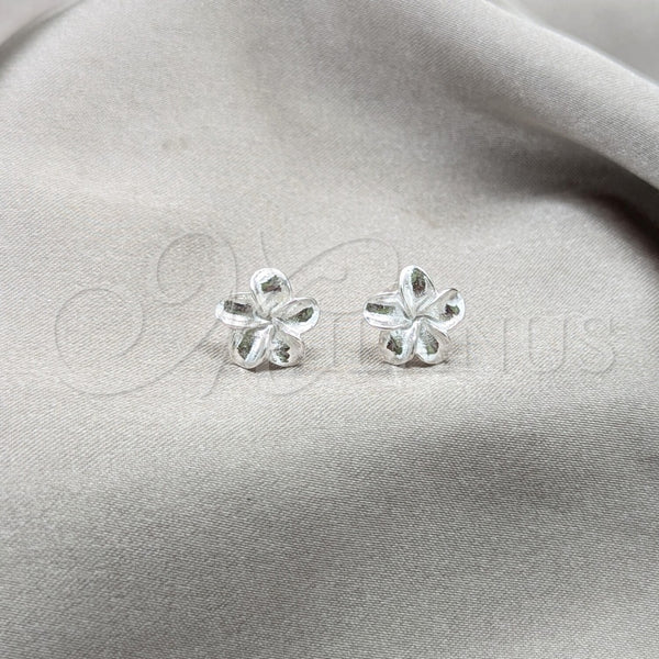 Sterling Silver Ring — Stud Earring Flower Design Polished 02. — main product view — SKU 158136 | Plata 925 anillo — Stud Earring flor diseño pulido 02. — SKU 158136