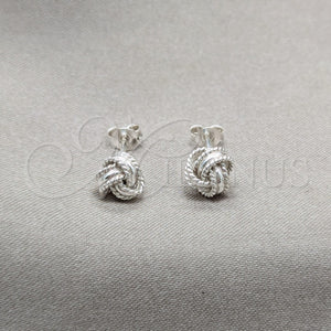 Sterling Silver Ring — Stud Earring Love Knot Design Polished 02. — main product view — SKU 158137 | Plata 925 anillo — Stud Earring Love Knot diseño pulido 02. — SKU 158137