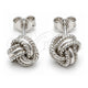 Sterling Silver Stud Earring, Love Knot Design, Polished, Silver Finish, 02.409.0031